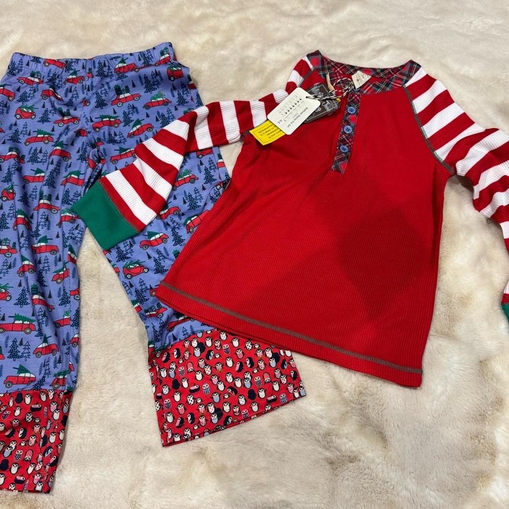 Matilda Jane Red and Blue Kids Pajama Set